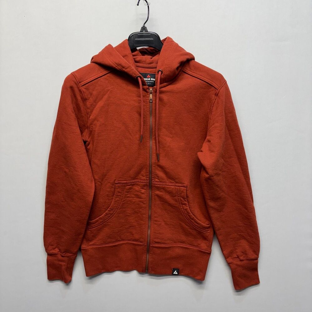 American Giant Men Full Zip Hoodie Sweatshirt Size Small Made in USA C100 -25